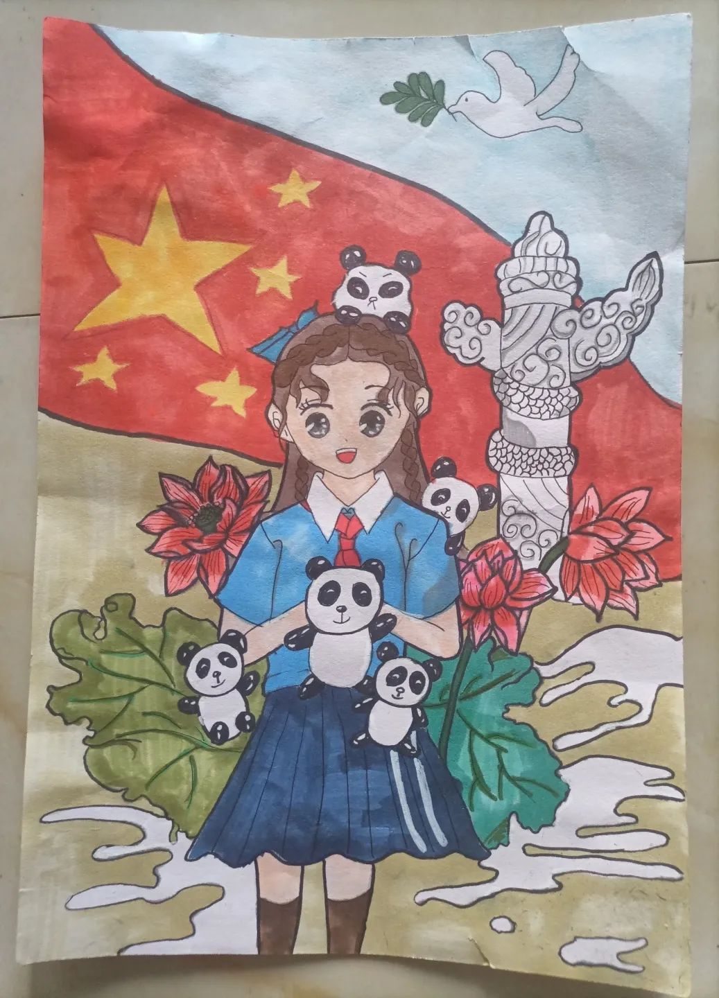 《请党放心 强国有我》童心向党主题绘画作品(8)